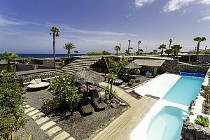 Swimming pool and sunbathing