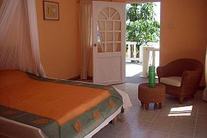 Bed with mosquito net