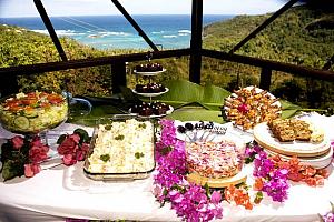 Buffet with sea view