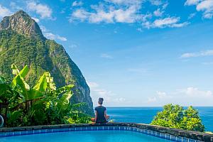 Villa with sea view and view of Petit Piton