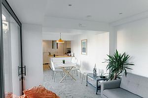 Living room and kitchen