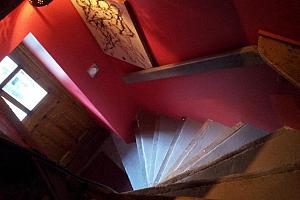 Steep staircase