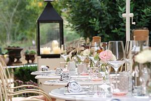 Dinner outside on the terrace