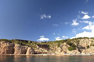 Beachside hotel on Corsica