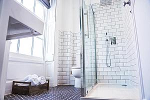 Bathroom, walk in shower