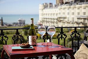 Drinks on the balcony