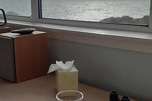 Sea view, with wine