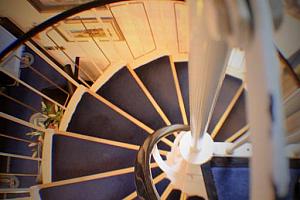Spiral staircase to the lamp room