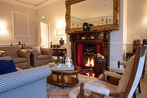 Open fire in the lounge