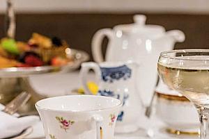 Afternoon tea with champagne