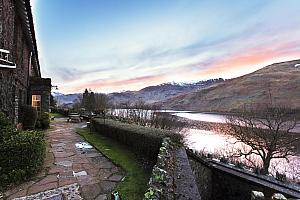 Terrace, lake and fells