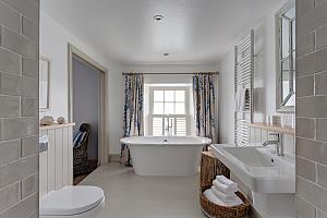 Bathroom with big double bath