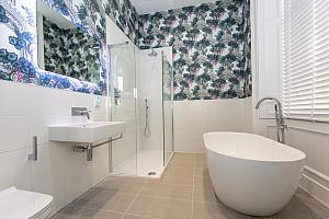 En-suite bathroom with shower and bath