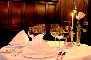 Lewtrenchard Manor restaurant