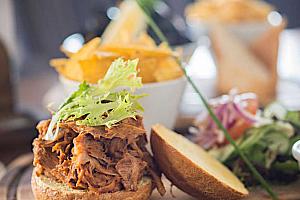 Cornish crab sandwich, The Lifeboat Inn