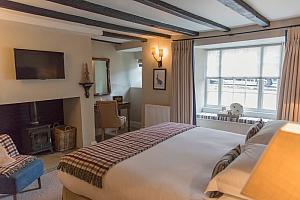 Double room with wood burner