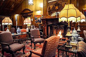 Fireplace in the main hall