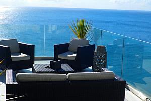 Balcony overlooking the sea