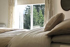 Bedroom with garden view