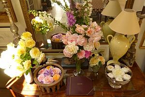 Flowers on the hall table