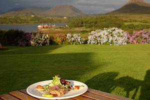 Eating on the terrace