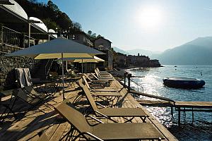 Private deck and sunbeds, Hotel Villa Aurora