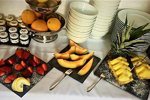 Fruit on the breakfast buffet
