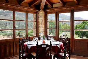 Restaurant, mountain views