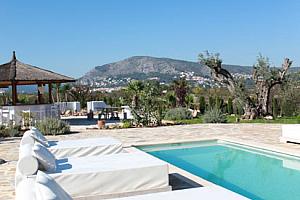 Sunbeds, view