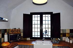 Kitchen in holiday cave house