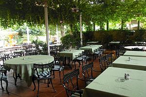 Outdoor restaurant terrace