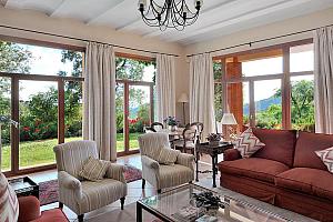 Lounge with terrace and view