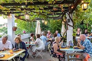 Dining on the terrace
