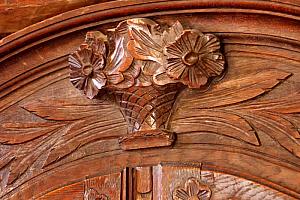 Carved wooden door, hotel Valencia