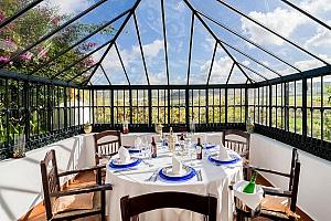 Winter dinner in the conservatory